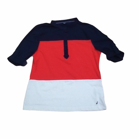 Nautica Tops - Nautica 3/4 Sleeve Red/ White/ Navy Blue Pullover